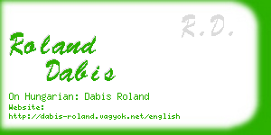 roland dabis business card